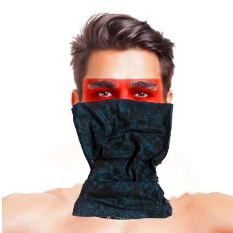 İthalat® Baf Bandana Çoklu Kafatası Mavi Siyah Maske