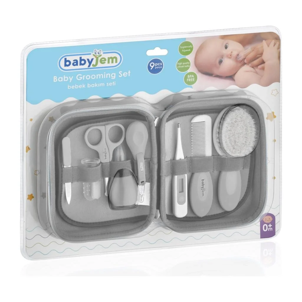 İthalat®   Bebek Bakım Seti 9 Parça 363 Gri