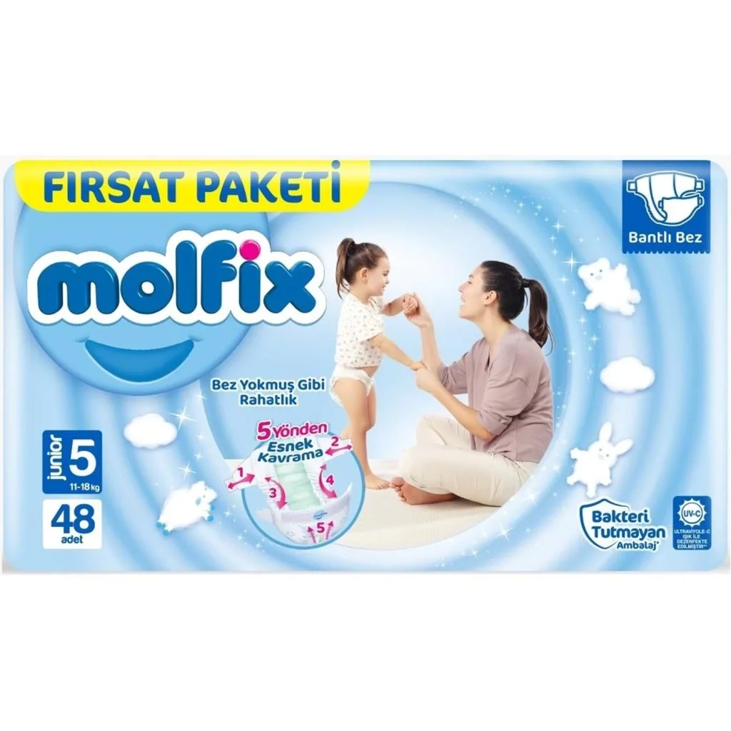 Bebek Bezi Fırsat Paketi 5 Beden 11-18 Kg 48 Adet Fiyatı, Yorumları ve Özellikleri
