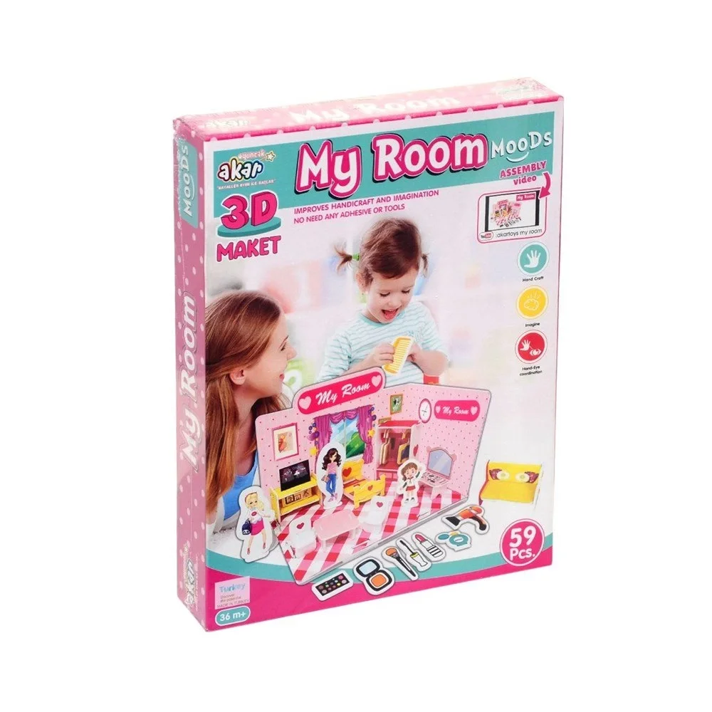 İthalat® Benim Odam Maket 3 Boyutlu Puzzle