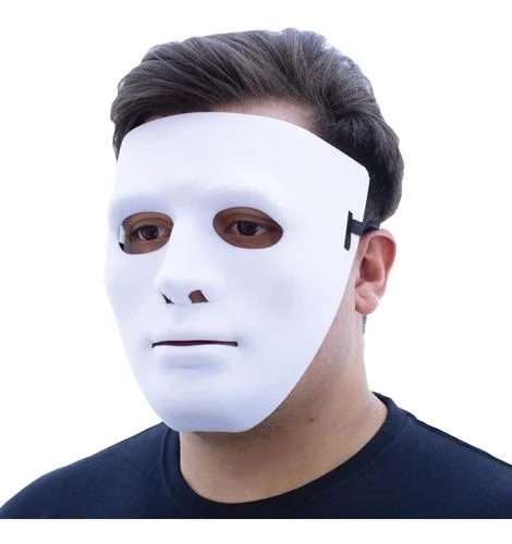 İthalat® Beyaz Renk Hip Hop Anonim Jabbawockeez Dans Maskesi 18x19 cm