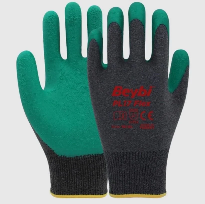 İthalat® Beybi PL17 Flex Likralı İpten Örme Lateks Eldiven NO:9 Yeşil İthalat® Beybi PL17 Flex Likralı İpten Örme Lateks Eldiven NO:9 Yeşil