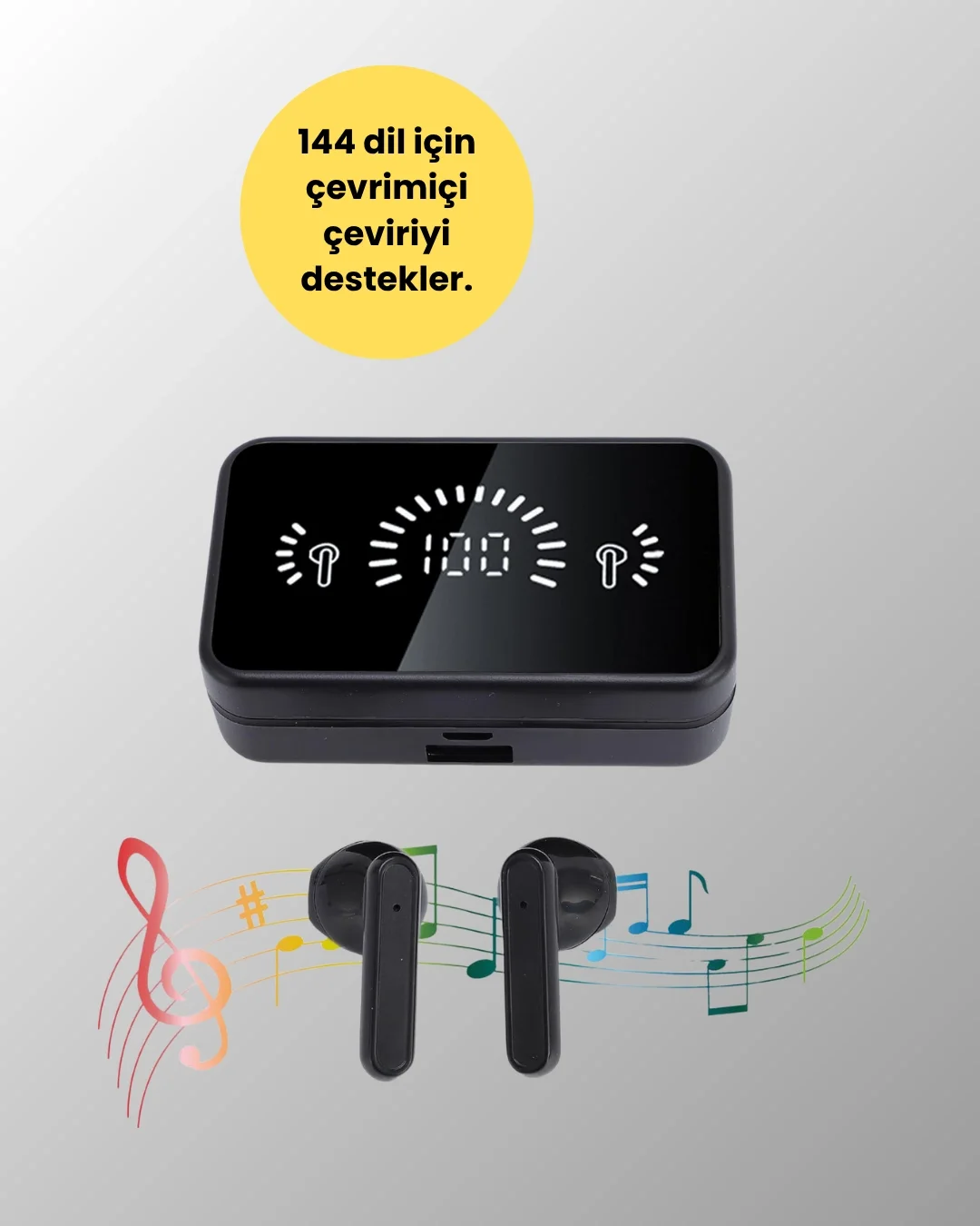 İthalat® Bluetooth 5.1 Destekli  bluetooth kulaklık – ANC ve Stereo Sesli