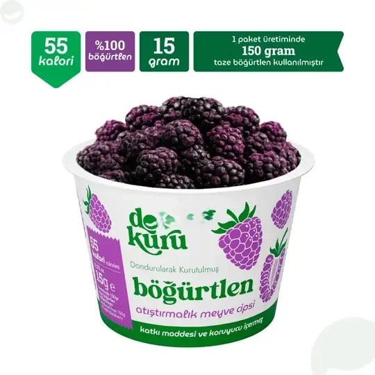  Böğürtlen Atıştırmalık Meyve Cipsi 15gr