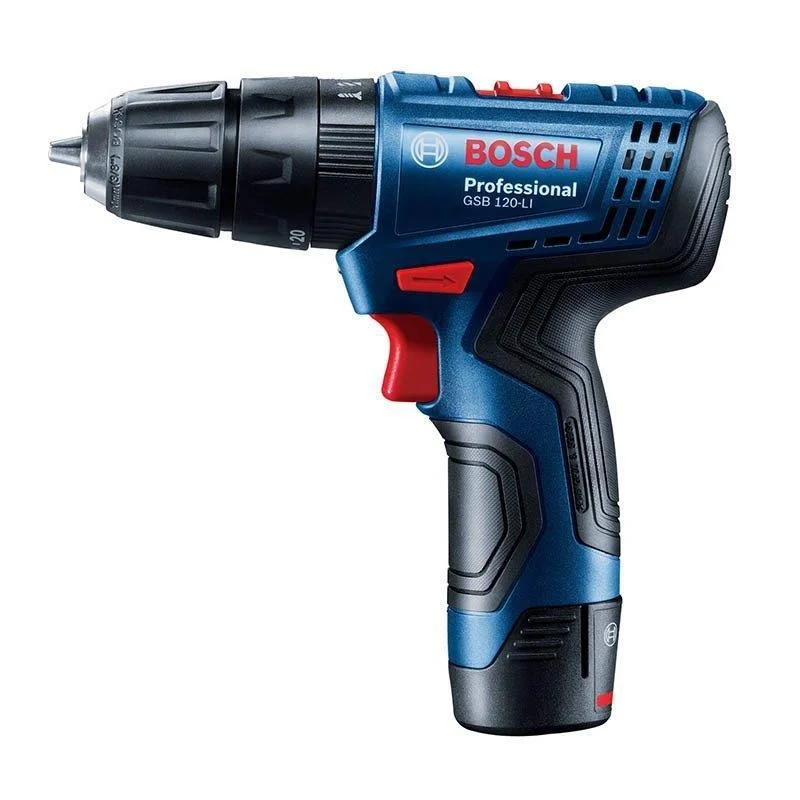 İthalat® BOSCH GSB 120-LI Profesyonel 12 Volt 2,0 Ah Çift Akülü Darbeli Delme Vidalama