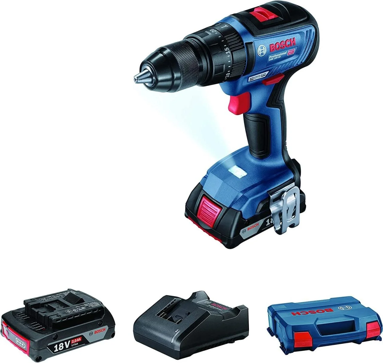 İthalat® Bosch GSB 18V-50 Professional Akülü Darbeli Vidalama