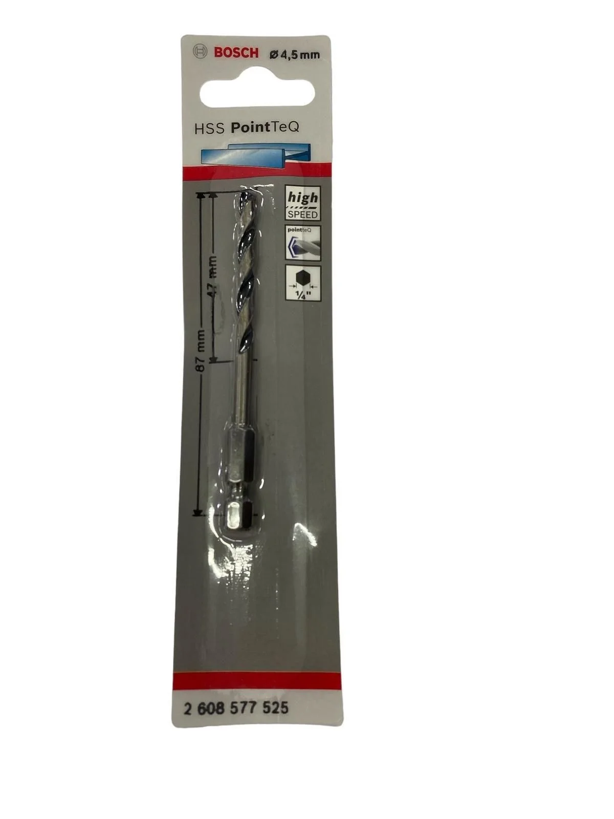 İthalat® Bosch Point TeQ Altıgen Şaftlı Hss Matkap Ucu 4,5 mm