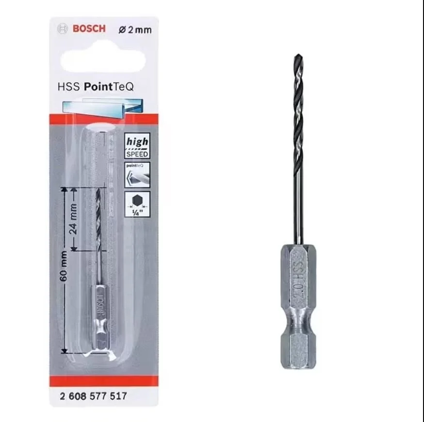 İthalat® Bosch Pointteq Altıgen Şaftlı Hss Matkap Ucu 2 mm
