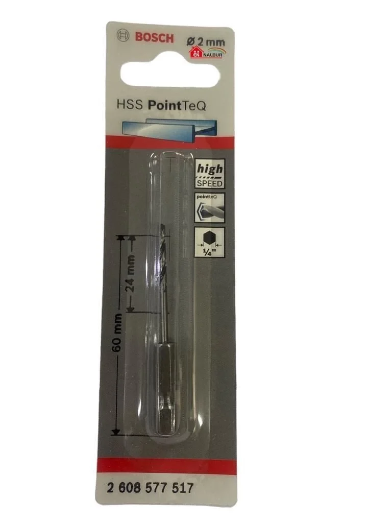 İthalat® Bosch Pointteq Altıgen Şaftlı Hss Matkap Ucu 2 mm