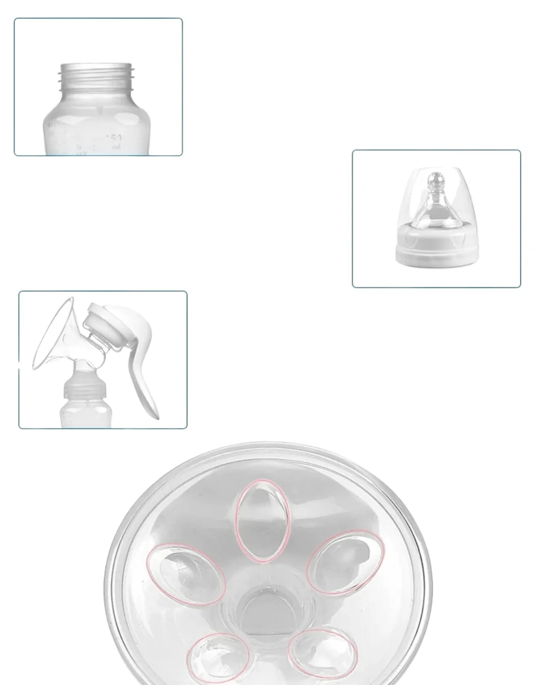 İthalat® BPA İçermez Manuel Anne Sütü Pompası Biberon Başlıklı Ergonomik