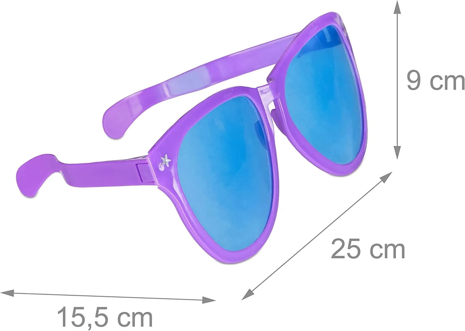 İthalat® Büyük Parti Gözlüğü Rengarenk 12 Adet 27x9 cm