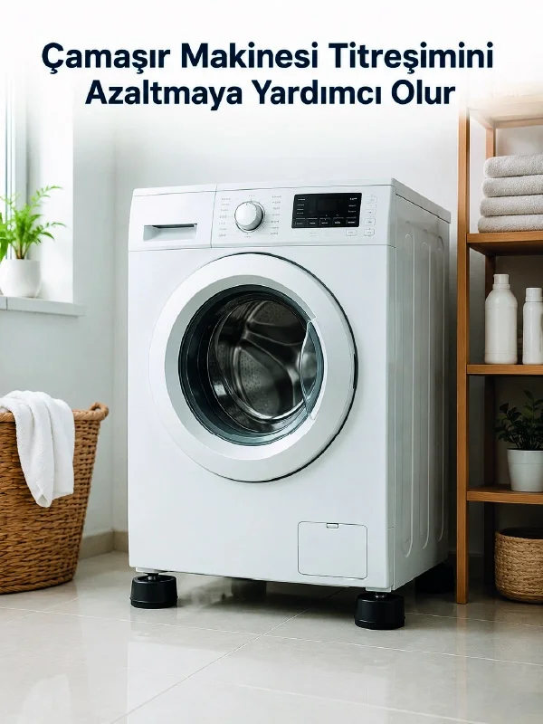 İthalat® Çamaşır Makinesi İçin 4 Adet Kauçuk Ayak Pedi
