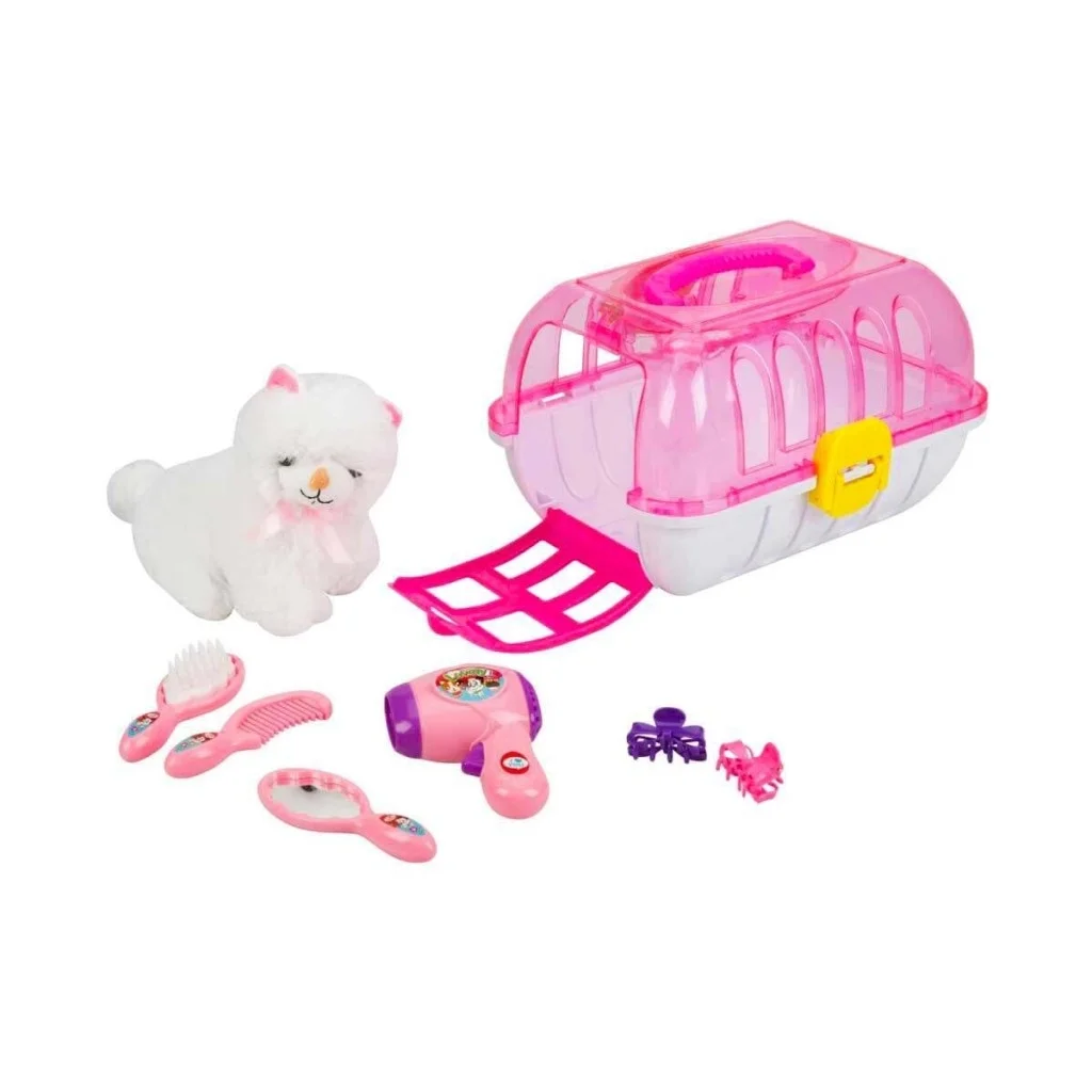 İthalat® Çantalı Peluş Kedi Kuaför Seti