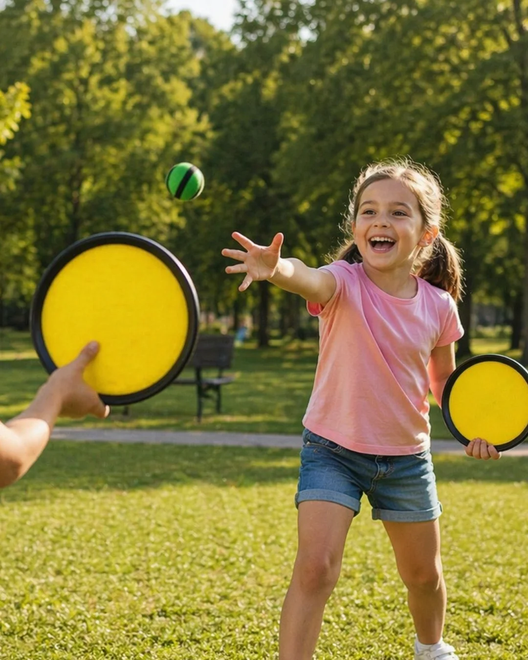 İthalat® Catch Ball Set 2 Kişilik Top Yakalama Oyunu Çocuk Aktivite Seti