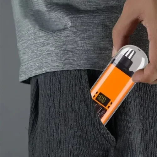 İthalat® Cep Çakmak Model USB Şarjlı Burun Kulak Yanak Kıl Tüy Temizleme Makinesi