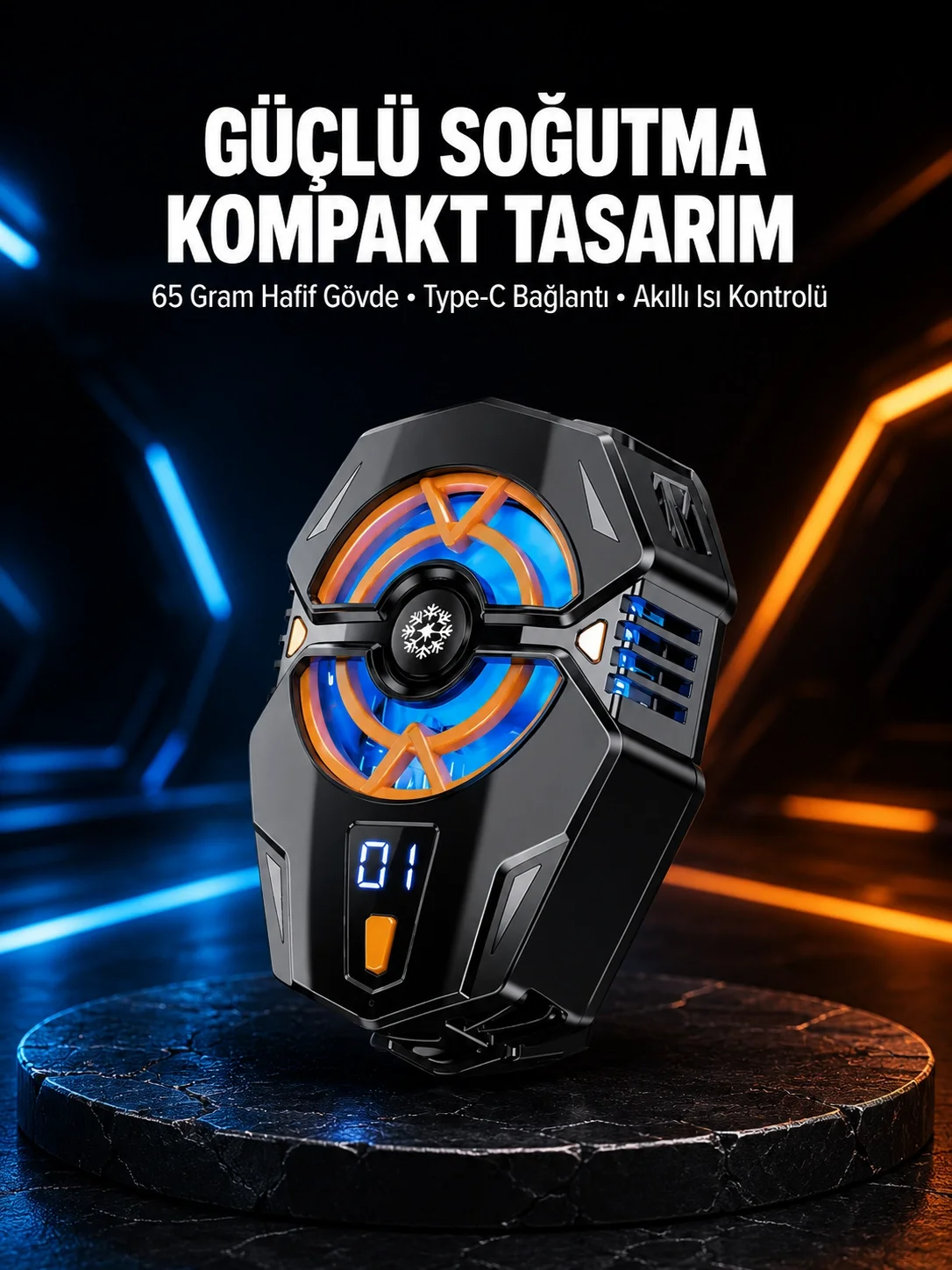 İthalat® Cep Telefonu Radyatörü Yarı İletken Hızlı Soğutma ve Dijital Ekran Kontrollü