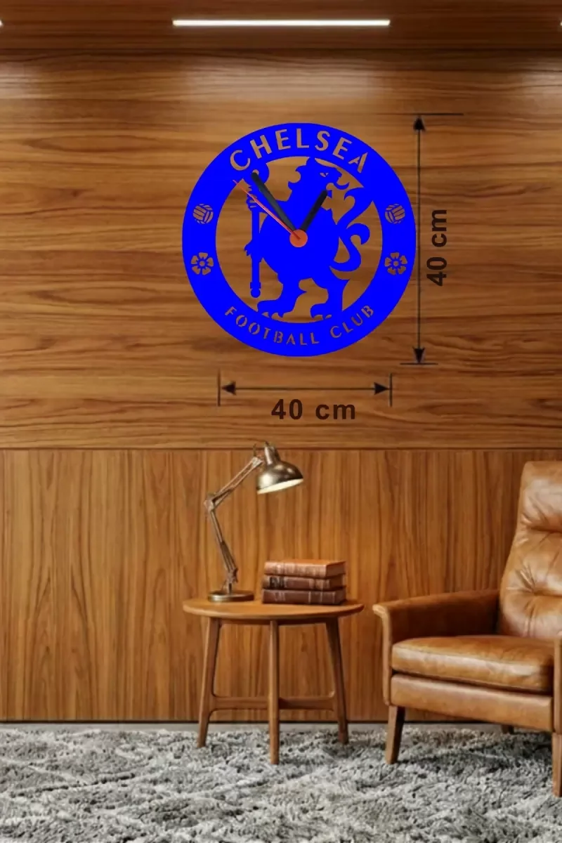 İthalat® Chelsea FC Logolu Ahşap Duvar Saati - 40x40 cm Taraftar Hediyesi İthalat® Chelsea FC Logolu Ahşap Duvar Saati - 40x40 cm Taraftar Hediyesi
