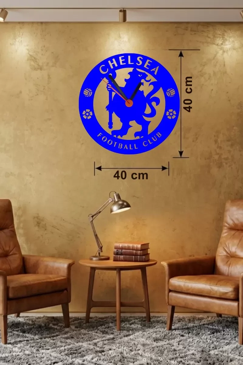 İthalat® Chelsea FC Logolu Ahşap Duvar Saati - 40x40 cm Taraftar Hediyesi İthalat® Chelsea FC Logolu Ahşap Duvar Saati - 40x40 cm Taraftar Hediyesi