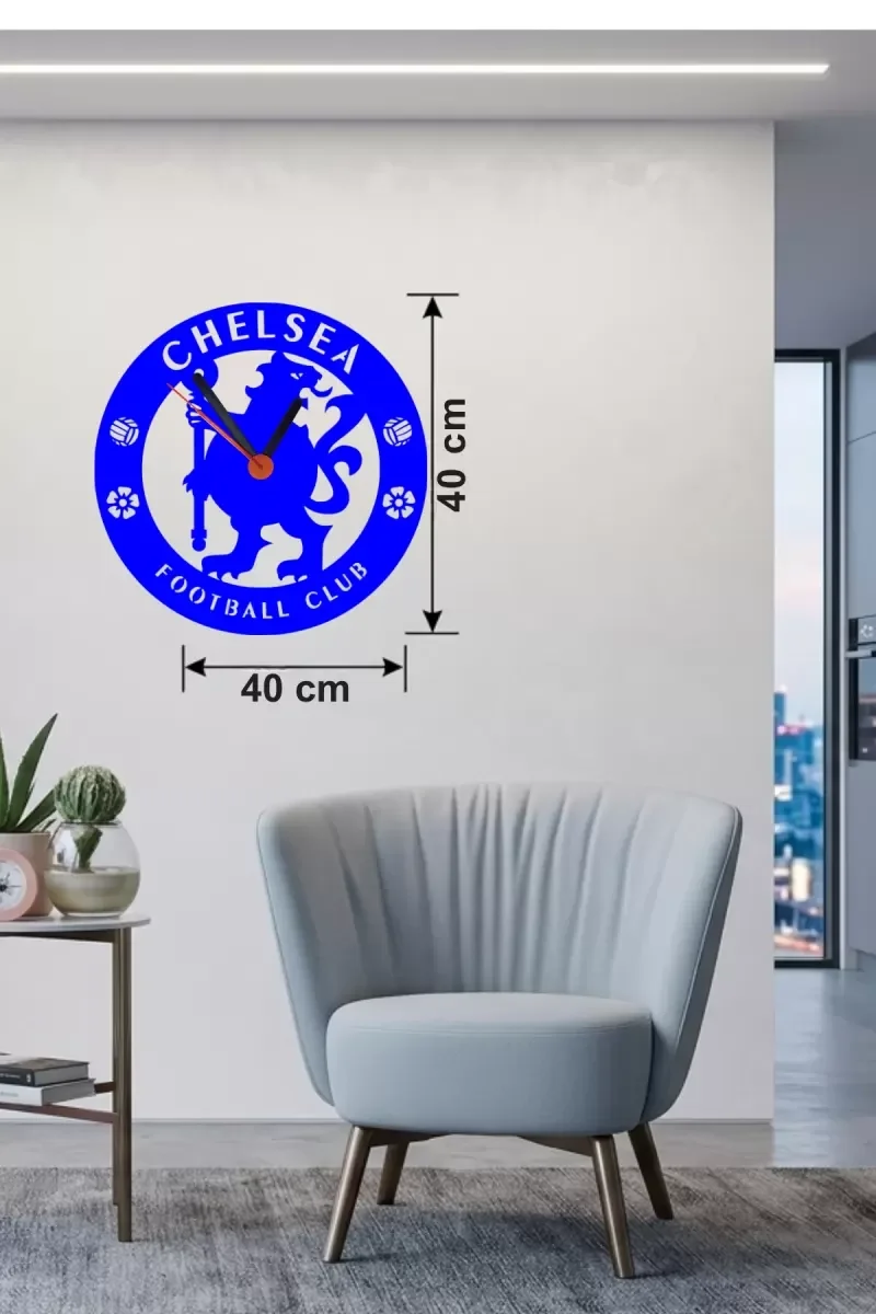 İthalat® Chelsea FC Logolu Ahşap Duvar Saati - 40x40 cm Taraftar Hediyesi İthalat® Chelsea FC Logolu Ahşap Duvar Saati - 40x40 cm Taraftar Hediyesi