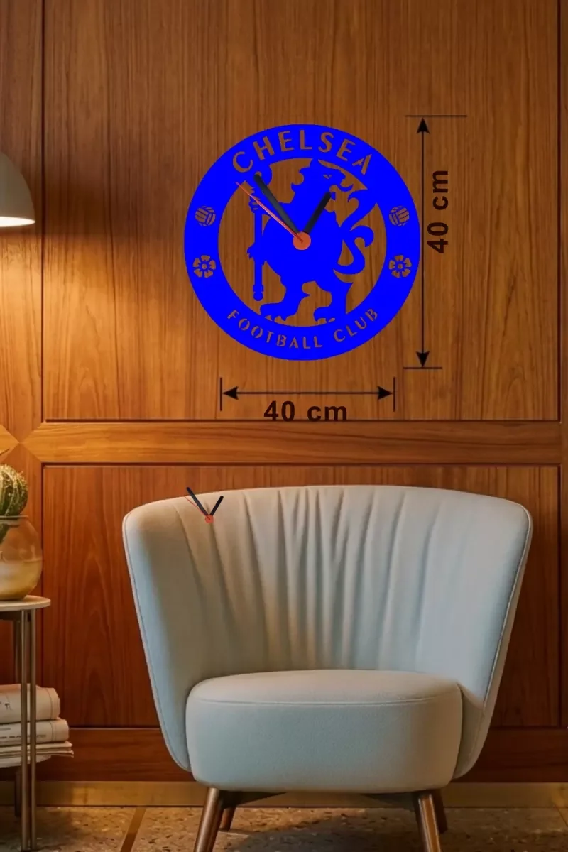 İthalat® Chelsea FC Logolu Ahşap Duvar Saati - 40x40 cm Taraftar Hediyesi İthalat® Chelsea FC Logolu Ahşap Duvar Saati - 40x40 cm Taraftar Hediyesi
