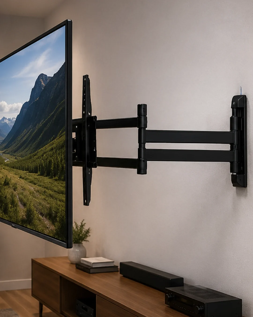 İthalat® Çift Kollu TV Askı Aparatı Hareketli LCD LED Televizyon Askılığı