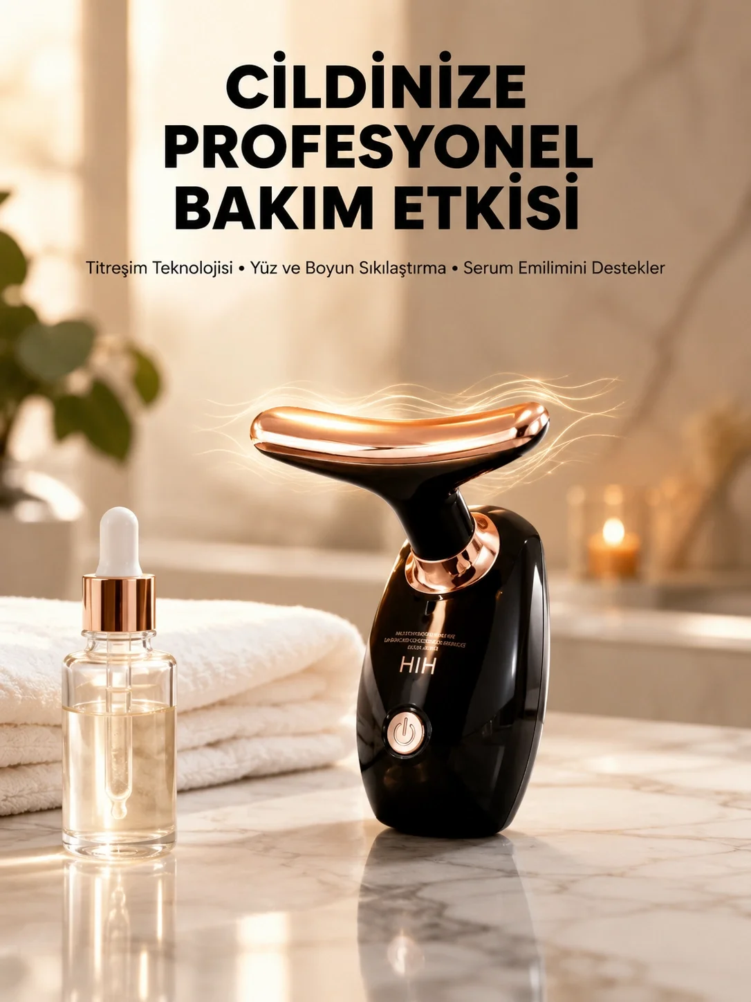 İthalat® Cilt Gençleştirme ve Sıkılaştırma Cihazı Kolajen Artırıcı Titreşimli