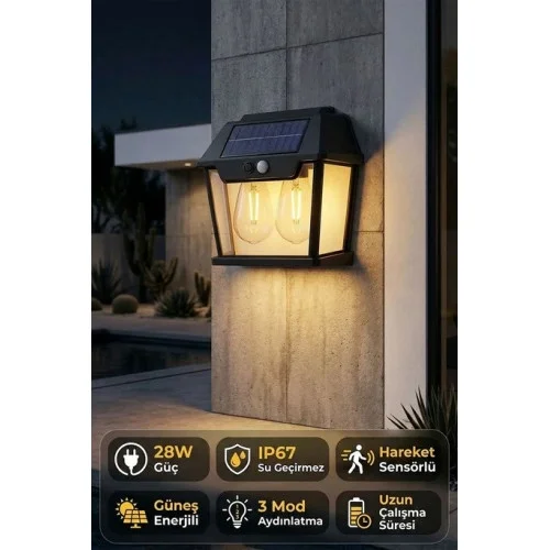 İthalat® Çitftli Solar Led Aydınlatma Lambası