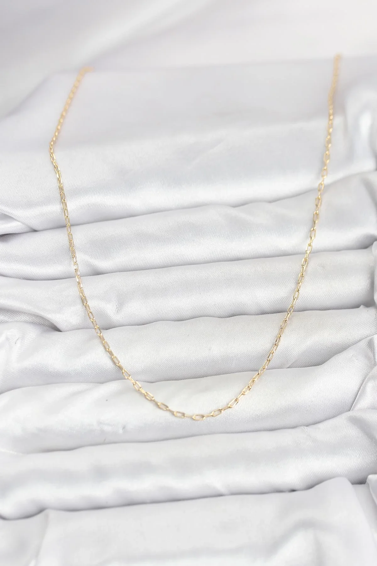 İthalat® CM 14K Gold Renk Ataç Zincir Model 60 cm Kadın Kolye