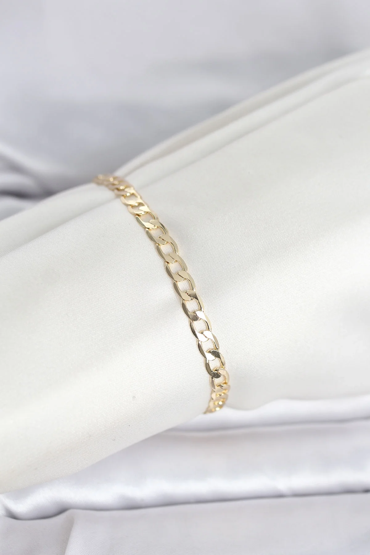 İthalat® CM 14K Gold Renk Halka Zincir Model Kadın Bileklik