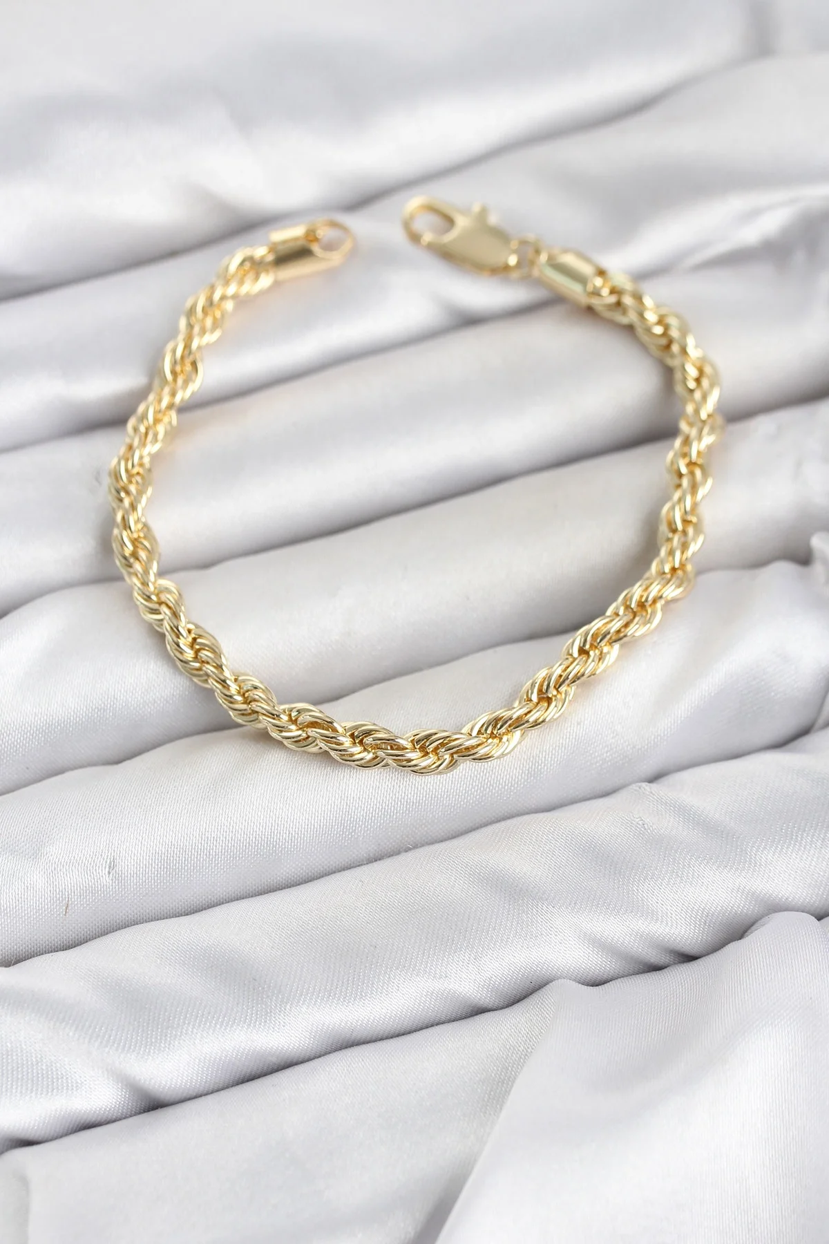 İthalat® CM Burgu Model Gold Renk Pirinç Kadın Bileklik