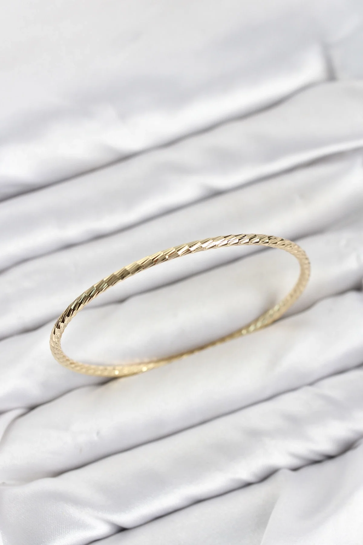 İthalat® CM Gold Renk Lazer Kesim Model 65 mm Bilezik
