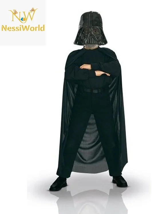 İthalat® Çocuk Boy Yıldız Savaşları Darth Vader Maskesi ve 90 cm Pelerin Seti Siyah