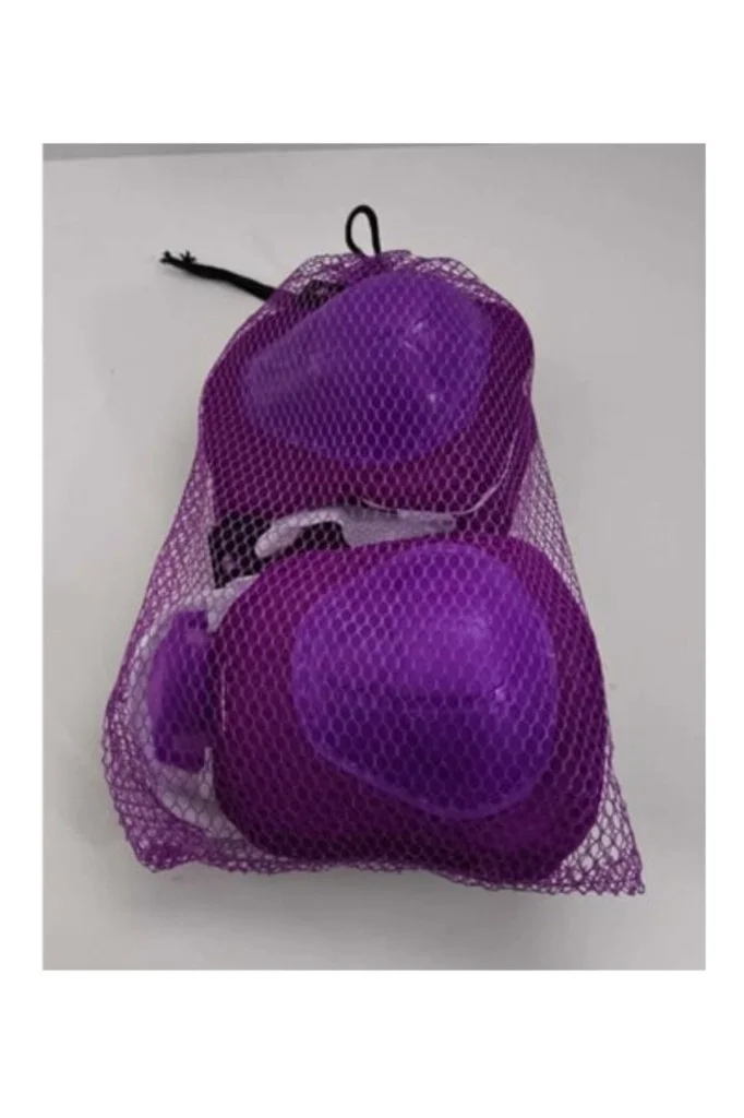 İthalat® Çocuk Koruyucu Set Dizlik Dirseklik Bileklik 6 Parça Paten Scooter Bisiklet Kaykay Koruyucu Mor Renk
