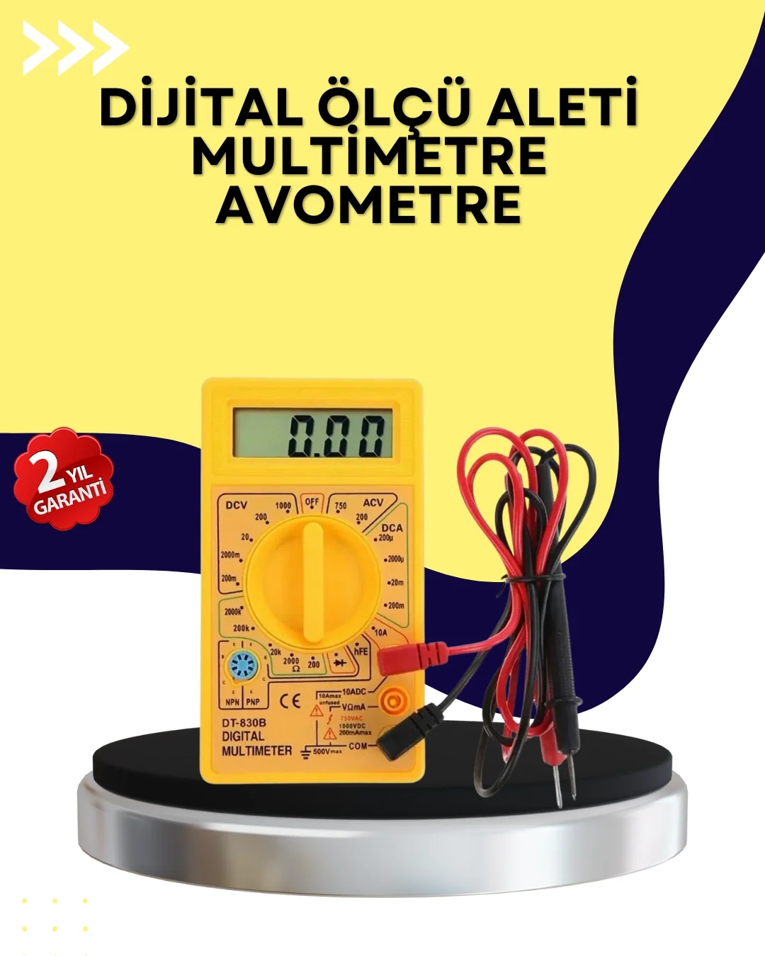 İthalat® Çok Fonksiyonlu Dijital Multimetre Elektrik Test Cihazı