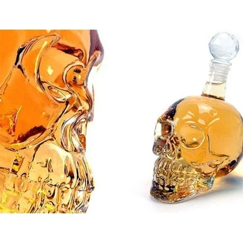 İthalat® Crystal Head Kuru Kafa Cam Şişe 350 ml