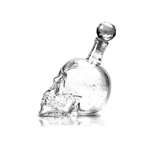 İthalat® Crystal Head Kuru Kafa Cam Şişe 350 ml