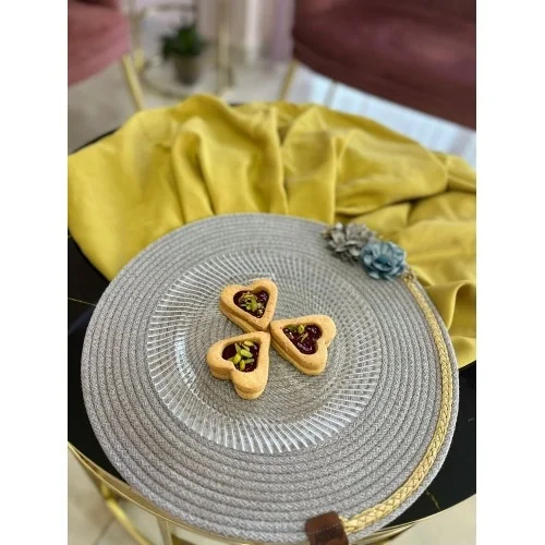 İthalat® DecoHandy 39cm Çiçekli Jüt Örme Supla Amerikan Servis