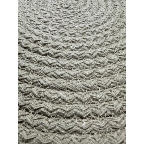 İthalat® DecoHandy 39cm Neon Renkli Şeritli Jüt Örme Supla Amerikan Servis