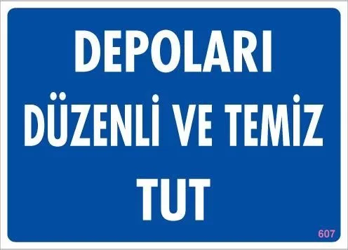 İthalat® Depolama Uyarı Levhası 25x35 KOD:607
