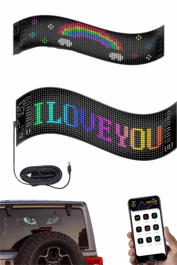 İthalat® Digital Araba Yazısı Ekran Matrix En Büyük Boy Matrix LED Panel 19*96 pıxel