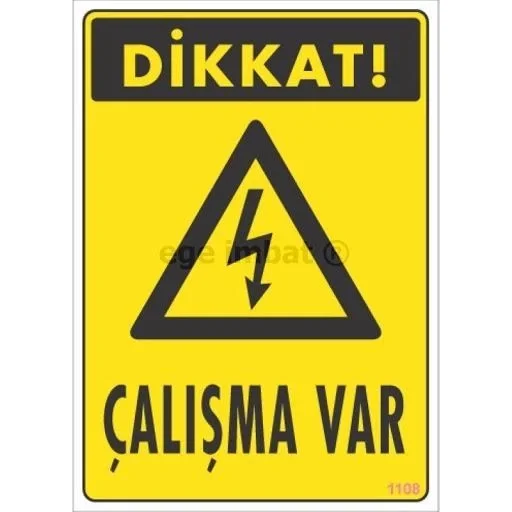 İthalat® Dikkat Çalışma Var Uyarı Levhası 17,5x25 KOD:1108 Fiyatı, Yorumları ve Özellikleri