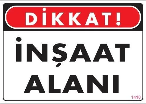 İthalat® Dikkat İnşaat Alanı Uyarı Levhası 25x35 KOD:1410 İthalat® Dikkat İnşaat Alanı Uyarı Levhası 25x35 KOD:1410
