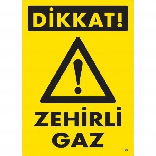 İthalat® Dikkat Zehirli Gaz Uyarı Levhası 25x35 KOD:797 Fiyatı, Yorumları ve Özellikleri