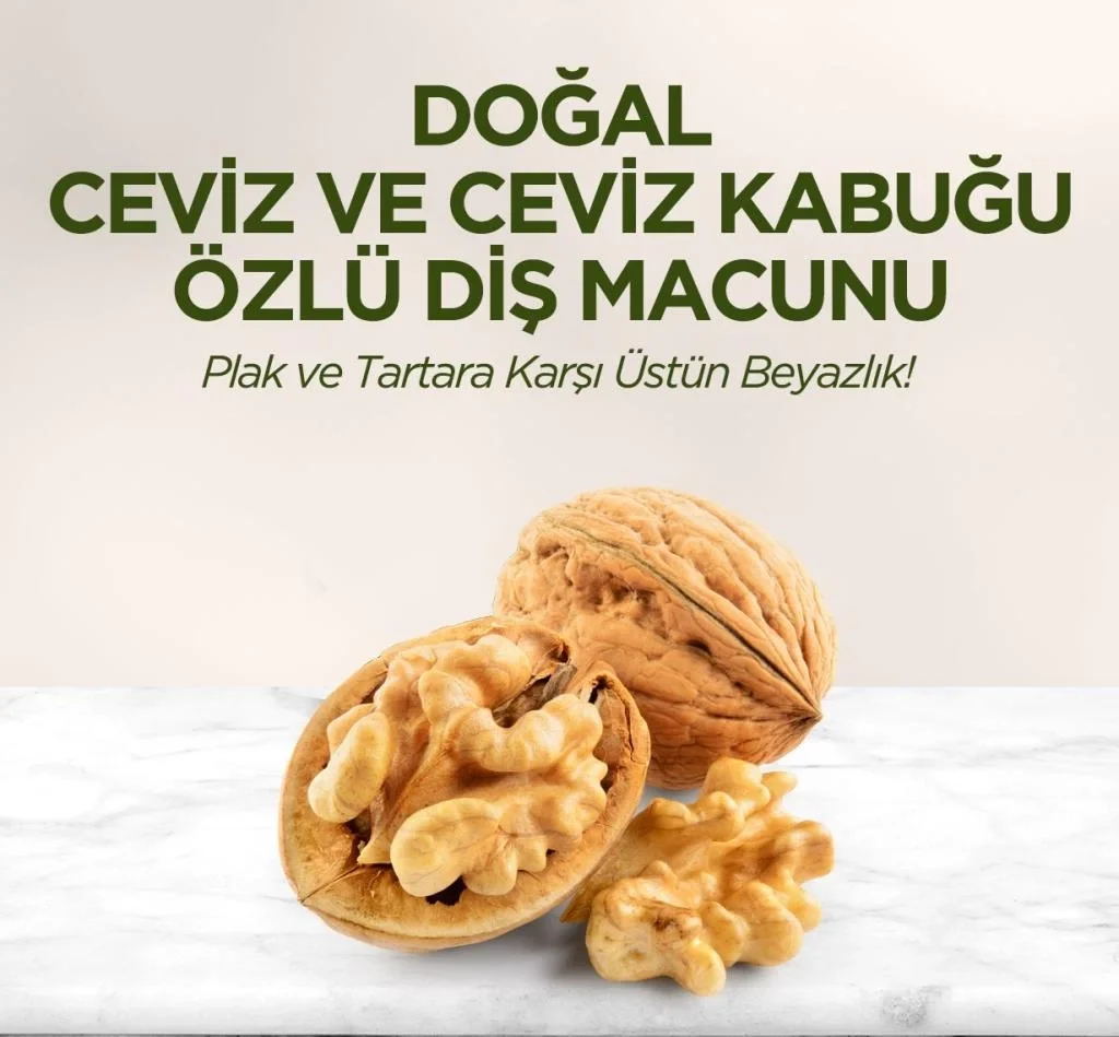 İthalat®   Doğal Diş Macunu 90 Gr Ceviz &amp; Ceviz Kabuğu Özlü
