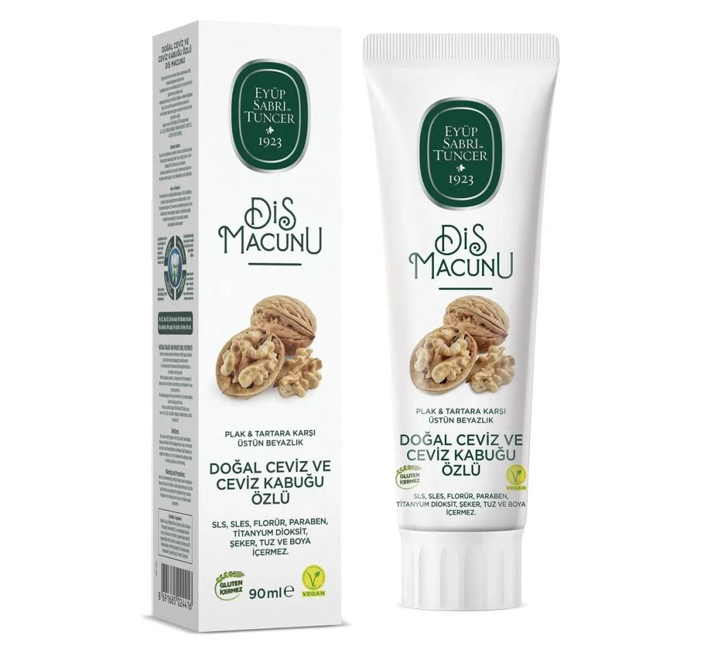 İthalat®   Doğal Diş Macunu 90 Gr Ceviz &amp; Ceviz Kabuğu Özlü