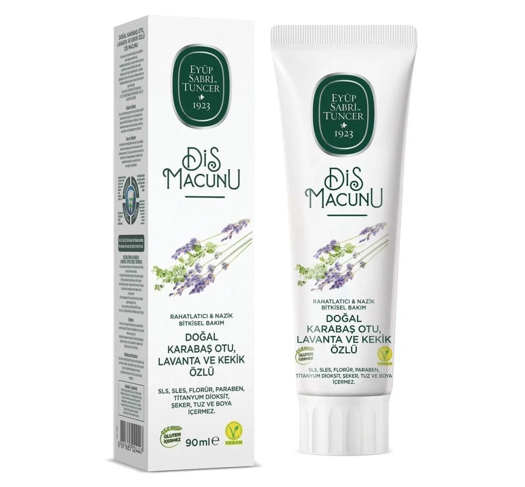 İthalat®   Doğal Diş Macunu 90 Gr Karabaş Otu &amp; Lavanta ve Kekik Özlü