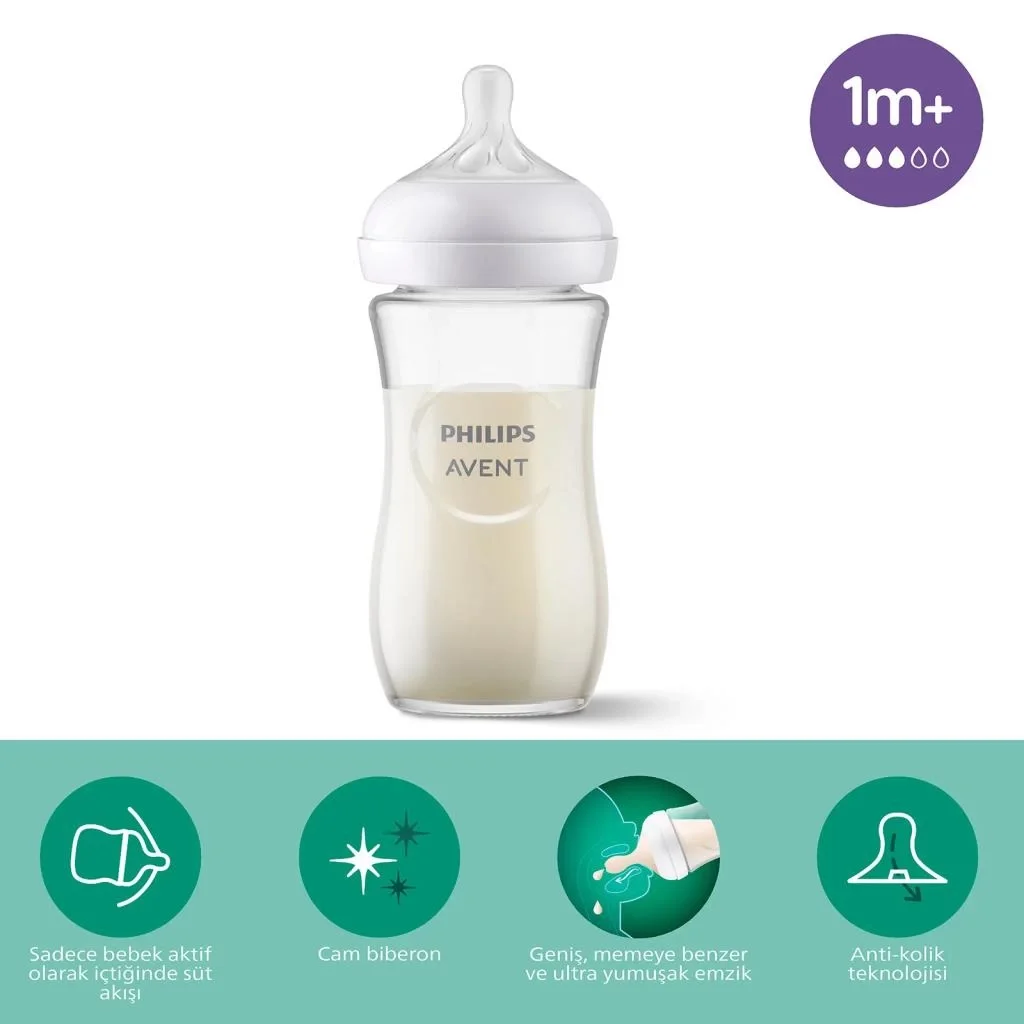İthalat®   Doğal Tepkili Natural Response Cam Biberon 240 ml 1+ Ay Fiyatı, Yorumları ve Özellikleri