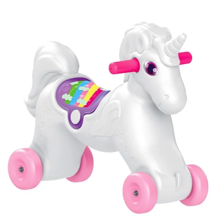 İthalat®  Dolu Unicorn Sallanan Tekerlekli At