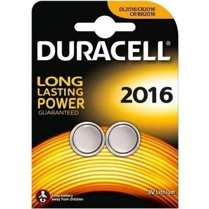 İthalat® Duracell CR 2016 Lityum Pil 3 Volt 2 li Paket İthalat® Duracell CR 2016 Lityum Pil 3 Volt 2 li Paket