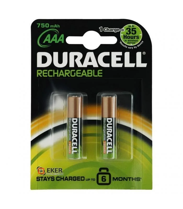 İthalat® Duracell Şarjedilebilir İnce Kalem Pil 2'li AAA 750 mAh